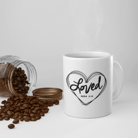 Loved Mug - Sip with Scripture: Christian Coffee Mugs for Daily Inspiration - Special Gift for Christian Friends