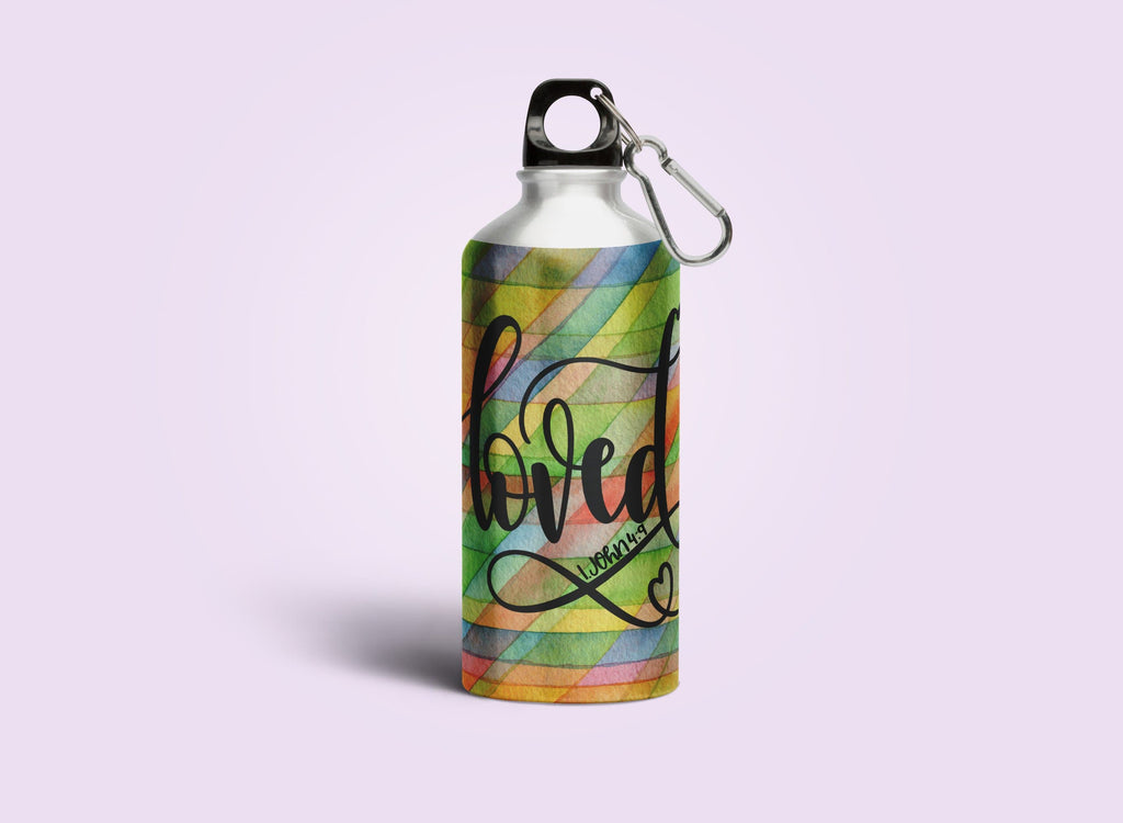 Loved - Sipper Bottle - (Drink Up the Word of God) Christian Gift Sipper Bottles for Daily Inspiration
