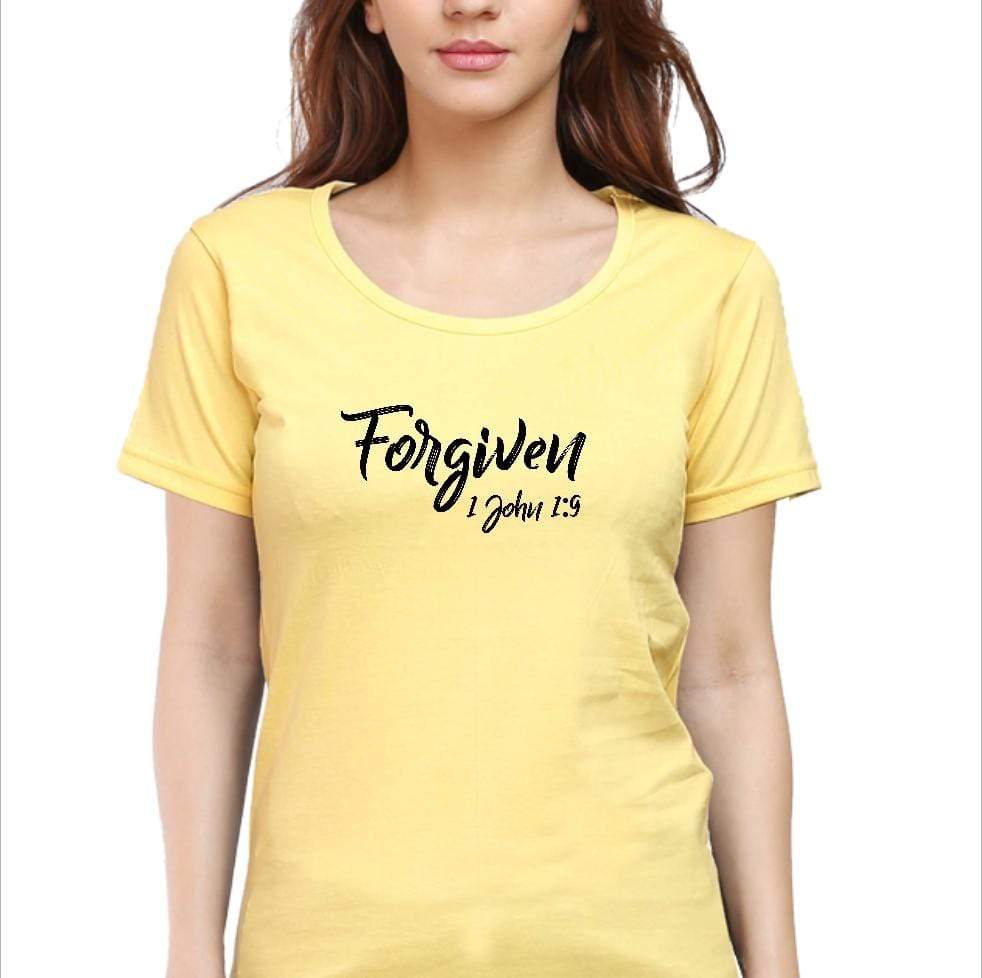 Forgiven 1 John 1:9 - Christian T-Shirt - Christian T-Shirts for Girls and Women | Faith-Inspired Clothing